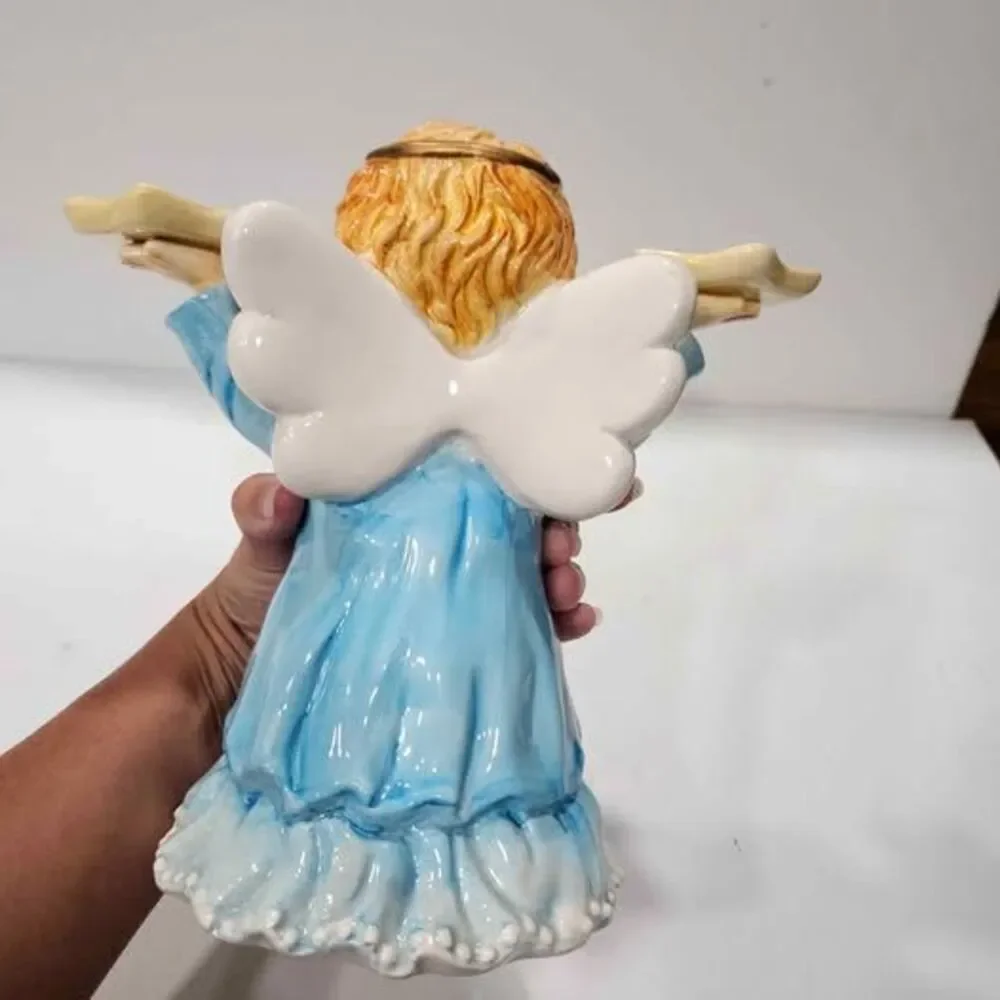 Ceramic Angel Figurine Star Holders